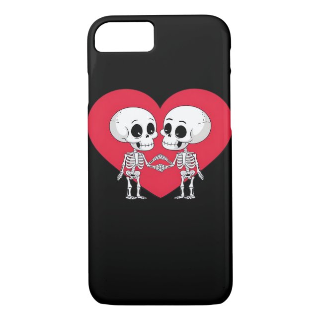 Valentinstag Funny Skeleton Handherz Case-Mate iPhone Hülle (Rückseite)