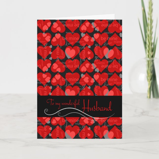 Valentinstag für Ehemannskarte Feiertagskarte (Vorderseite)