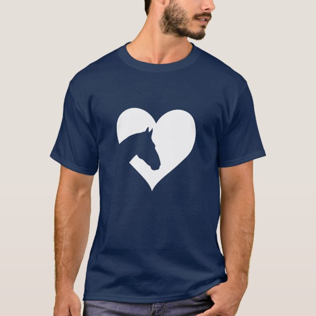 Valentinstag für Mädchen - Reitpferde T-Shirt (Vorderseite)
