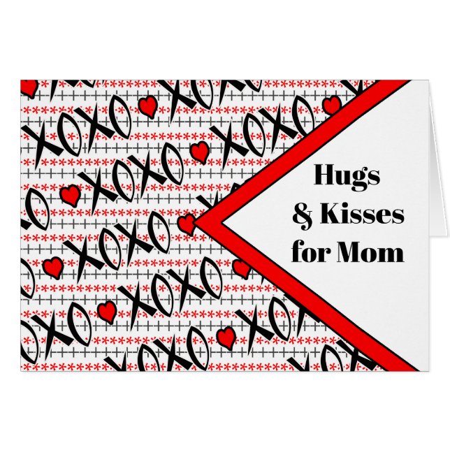 Valentinstag für Mama XOXO Design (Vorderseite (Horizontal))