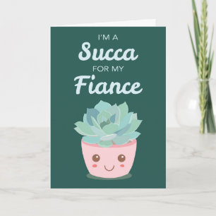 Valentinstag für mein Fiancé mit Kawaii Succulent Karte