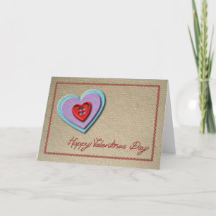 Valentinstag für Papierherzen Feiertagskarte