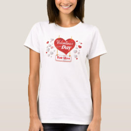 Valentinstag für Sie Rotes Herz T-Shirt