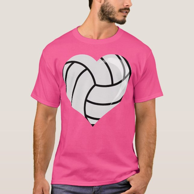 Valentinstag für Volleyballfans T-Shirt (Vorderseite)