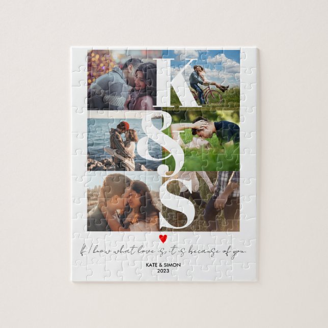 Valentinstag Gaben Couple Personalisiertes Foto (Vertikal)
