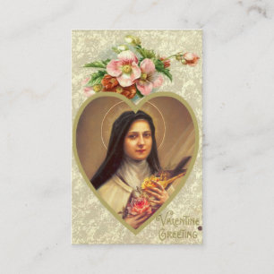 Valentinstag-Gebets-heilige Karte mit St. Therese