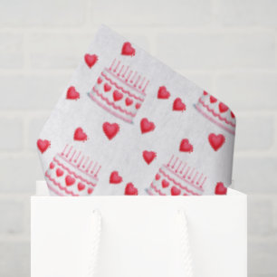 Valentinstag Geburtstagskuchen Muster Seidenpapier