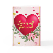 Valentinstag gefaltete Grußkarte