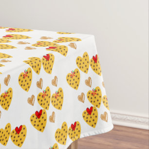 Valentinstag Gelbe Herzen Tischdecke