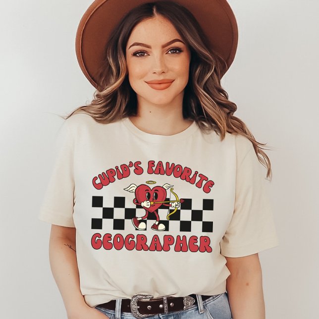 Valentinstag Geografie, Coupid's Geographer T-Shirt (Von Creator hochgeladen)