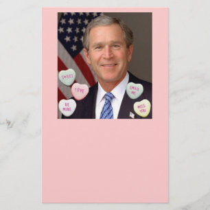 Valentinstag George Bush Briefpapier
