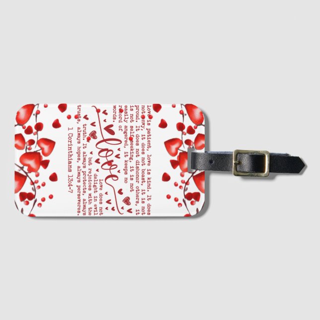 Valentinstag  gepäckanhänger (Vorderseite (Horizontal))