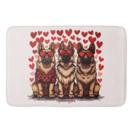 Valentinstag German Shepherd Hogs Badematte