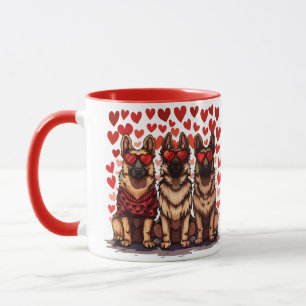 Valentinstag German Shepherd Hogs Tasse