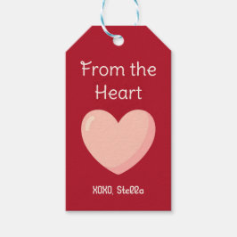 Valentinstag-Geschenk-Anhänger 'From the Heart' Geschenkanhänger