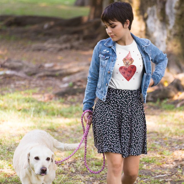 Valentinstag Geschenk Gelber Labrador Hund T-Shirt (Von Creator hochgeladen)