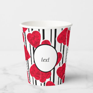 Valentinstag-Geschenk-Tags Pappbecher