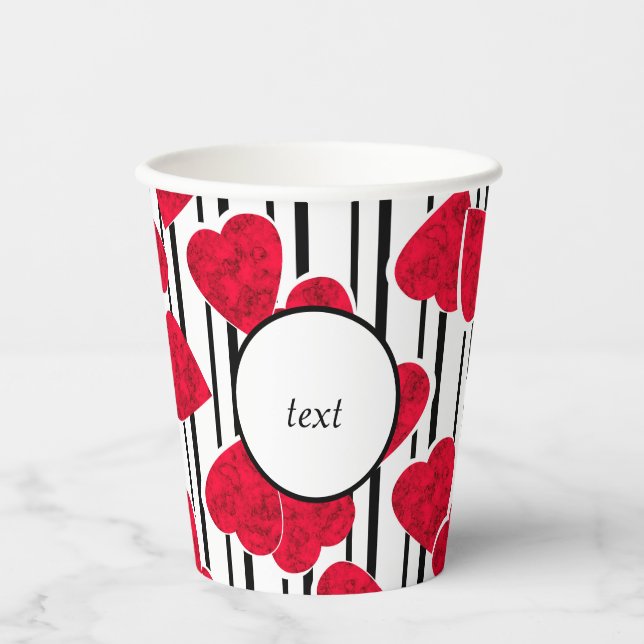 Valentinstag-Geschenk-Tags Pappbecher (Vorderseite)