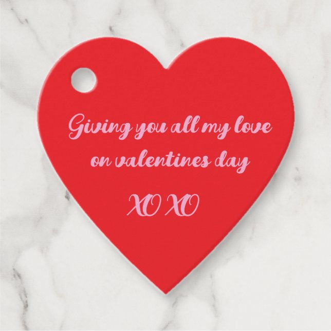Valentinstag Geschenkanhänger (Vorderseite)