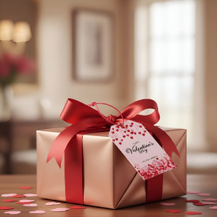 Valentinstag-Geschenkanhänger mit hängenden Herzen Geschenkanhänger