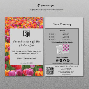 Valentinstag-Geschenkgutschein-Werbeaktion Flyer