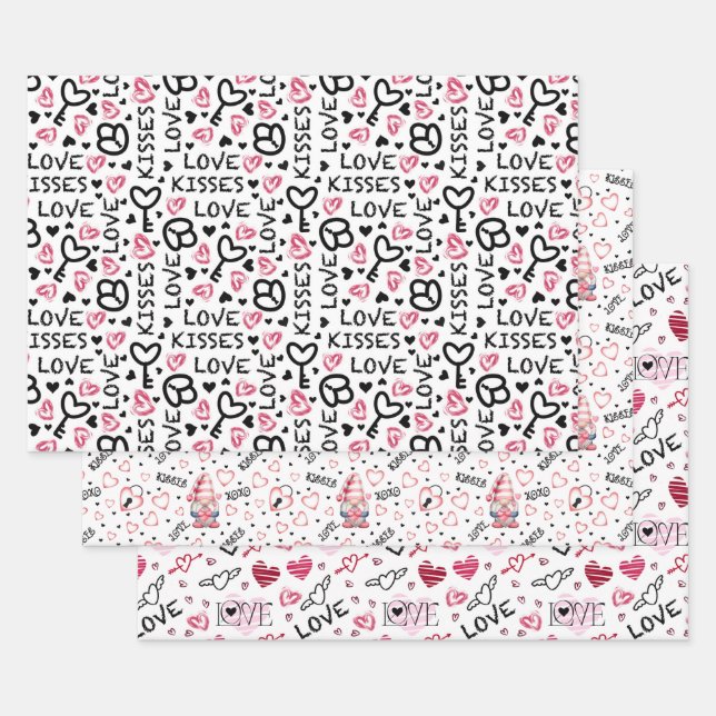 Valentinstag-Geschenkpapier  Geschenkpapier Set (Set)