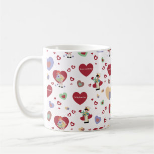 Valentinstag-Geschenkpapier Kaffeetasse