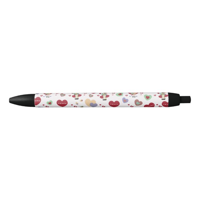 Valentinstag-Geschenkpapier Kugelschreiber (Vorderseite)