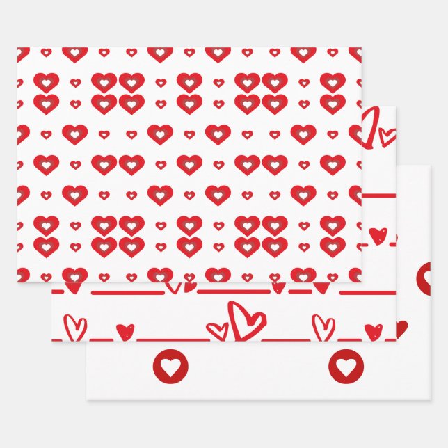 Valentinstag Geschenkpapier Set (Set)