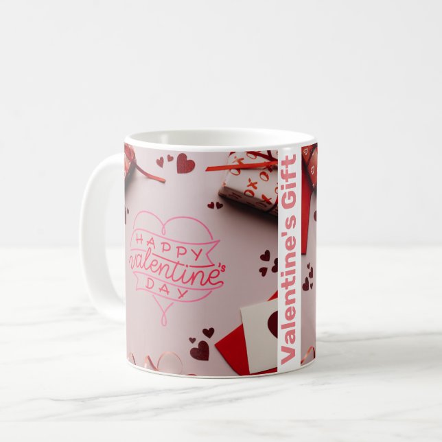 Valentinstag-Geschenktassen Kaffeetasse (Vorderseite Links)