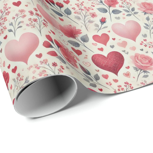 Valentinstag Geschenkwrap Geschenkpapier (Rolleneckpunkt)