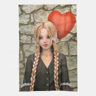 Valentinstag Geschirrtuch