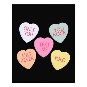 Valentinstag Gesprächsherzen Fotodruck
