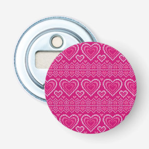 Valentinstag gestricktes Muster 2 Flaschenöffner
