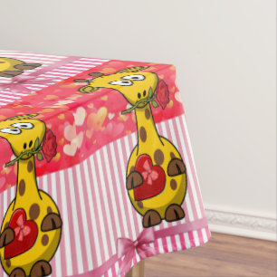 Valentinstag Giraffe Tischdecke