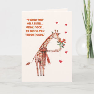 Valentinstag-Giraffen-Paar-Karte – Süß & Lustig Feiertagskarte