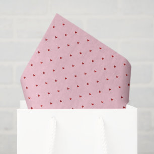 Valentinstag Girly Soft Rot Rosa Herz Muster Seidenpapier