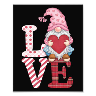 Valentinstag Gnome Liebe Couple Geschenke für sie Fotodruck