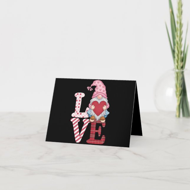 Valentinstag Gnome Liebe Couple Geschenke für sie Karte (Vorderseite)