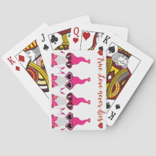 Valentinstag-Gnome Spielkarten