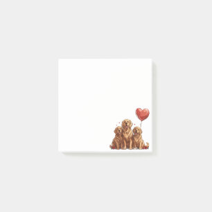 Valentinstag Golden Retriever Dog Post-it Klebezettel