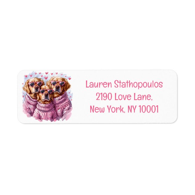 Valentinstag Golden Retriever Hunde (Vorne)