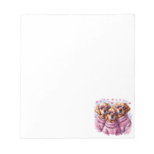 Valentinstag Golden Retriever Hunde Notizblock