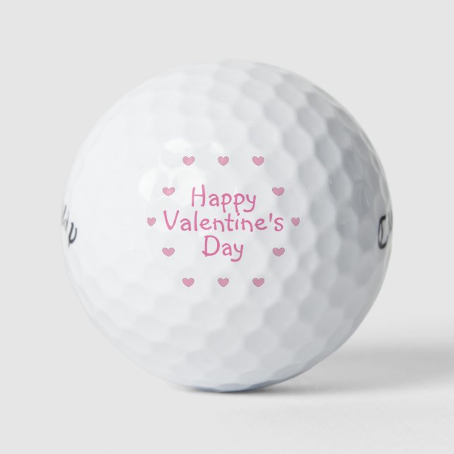 Valentinstag Golf Bälle von dalDesignNZ (Vorderseite)