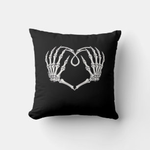 Valentinstag Gothic Heart with Skeleton Hands Va Kissen
