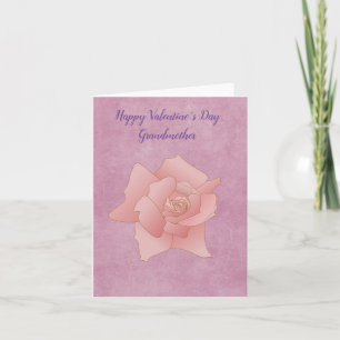 Valentinstag Großmutter Rosa Rose Karte