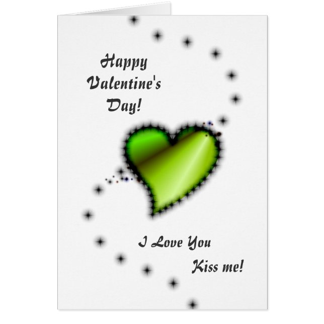 Valentinstag - grünes Regenbogenherz (Vorne)