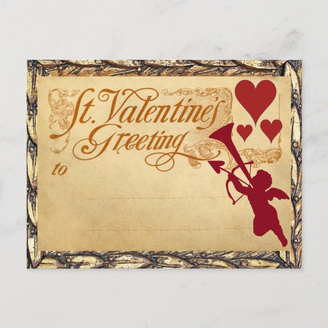 Valentinstag Gruß nach Maß Feiertagspostkarte (Vorderseite)