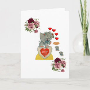 Valentinstag Grußkarte Elefant Feiertagskarte