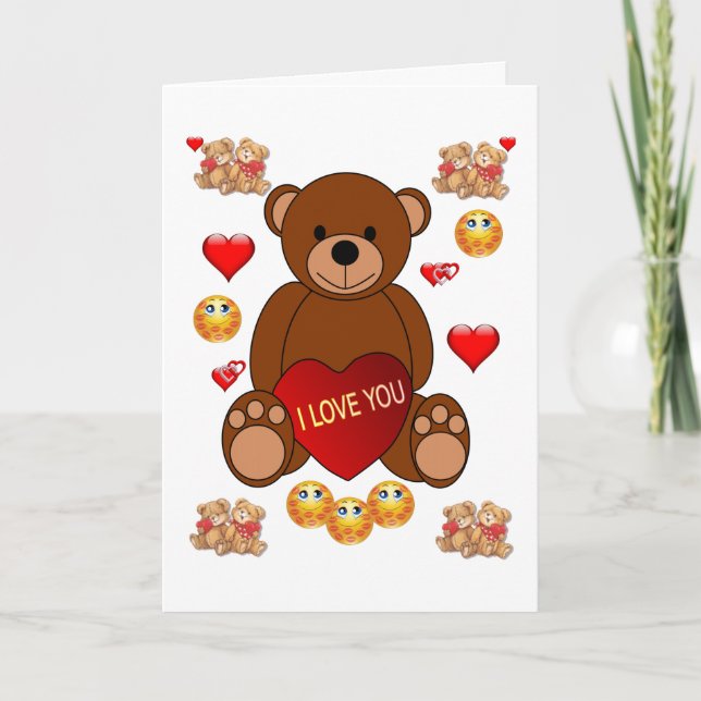 Valentinstag Grußkarte Feiertagskarte (Vorderseite)